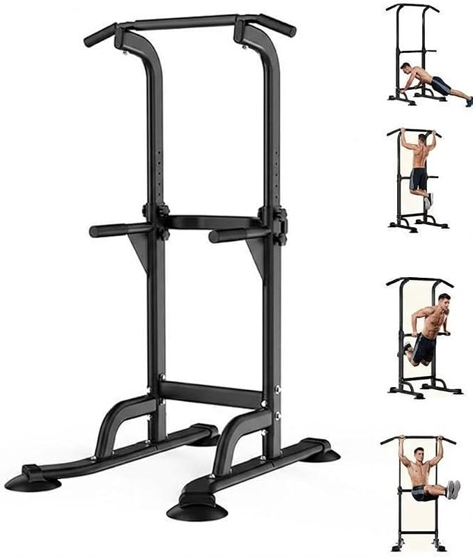 Power Tower for Home Gym, Pull Up Dip Station - Adjustable Freestanding Pull Up Bar with 300 Lbs Capacity, Heavy Duty Construction, Easy Assembly, No Wall Needed