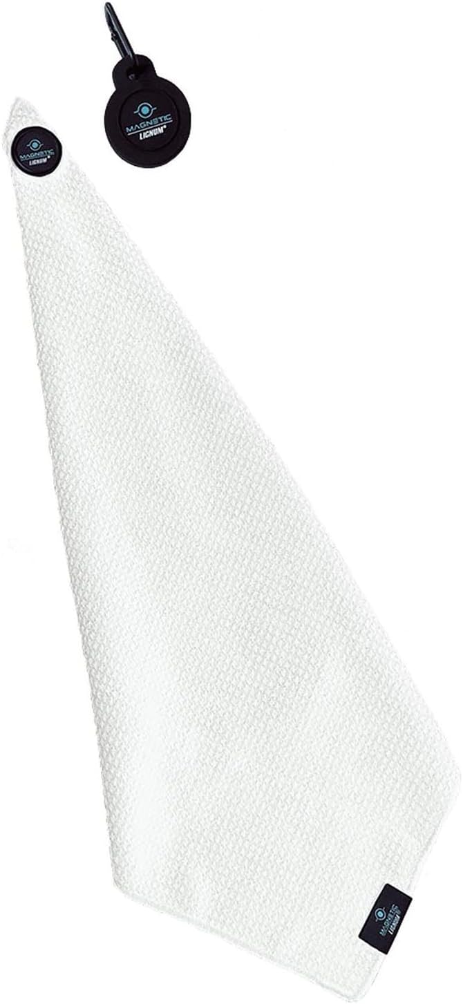 LIGNUM Magnetic Golf Towel – Super Absorbent Microfiber for Cleaning Clubs, Balls & Hands – Hidden Magnet for Easy Attachment to Clubs, Putter Head, or Golf Cart