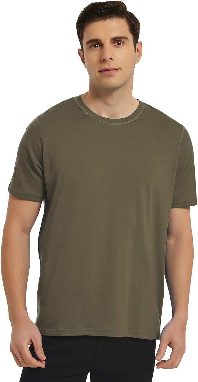 METARINO Merino Wool T-Shirts Mens Short Sleeve Lightweight Base Layer for Hiking,Travel,Hunting,Cycling