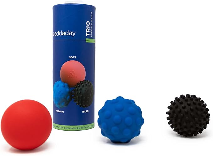 ProStretch Trio, 3 Density Massage Balls for Myofascial Release, Trigger Points, Plantar Fasciitis, and Muscle Knots, Set of 3