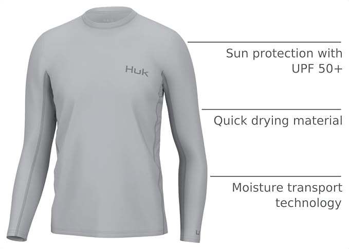 HUK Men's Icon X Long Sleeve Shirt, Performance Fishing Shirt