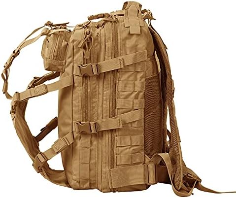 Seibertron Waterproof Large Capacity Molle Motorcycle Helmet Holder/Cycling Helmet Storage/Hiking Helmetcatch Bag/Backpack Also Fit Basketball Football Soccer Backpack Khaki