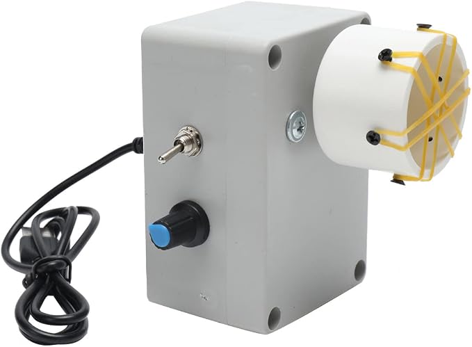 Portable Professional Fishing Rod Building Winding Tool, AC 100-240V Electric-Drive DIY Rod Tool Machine 0-60RPM Adjustable Winding Machine for Epoxy Drying