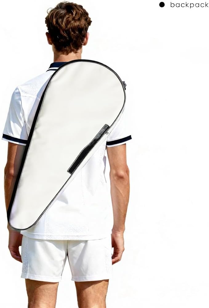 2 Rackets Tennis Racket Cover Padded Tennis Racket Bag with Handle and Adjustable Shoulder Strap
