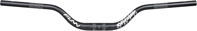 Funn Upturn High-Rise Mountain Bike Handlebar with Bar Clamp 31.8mm and Width 785mm, Durable and Lightweight Alloy Riser Handlebar for MTB and BMX Bike, Rise 75mm MTB Handlebar (Black)