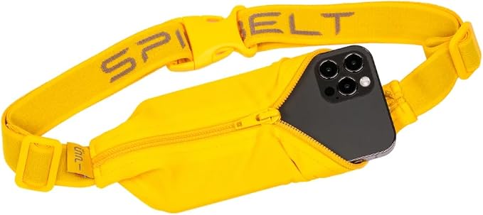 SPIbelt Running Belt Original Monochromatic for Women Men, Phone Holder for Running, Running Fanny Pack, Holder for Phone, Running Waist Pack, Adjustable Waist, [Fits All Phones]. Limoncello