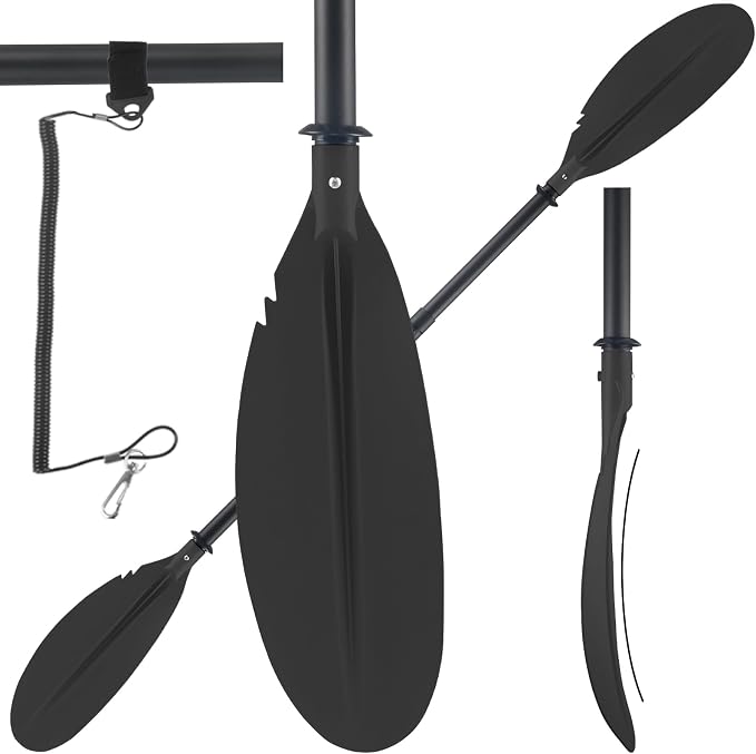Kayak Paddle for Adults,70 to 95in Paddle Board Paddles Telescopic Frosted Pipe Shaft Kayaking Boating Canoeing with 1 Free Paddle Leash Double Oar Float Paddle Sturdy Durable