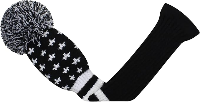 Scott Edward Knit Golf Club Cover for Woods and Driver Set of 5 Head Covers Protect Driver Wood(460cc)* 1 Fairway Wood*2 and Hybrid/UT*2 with Rotating Club Number Tags