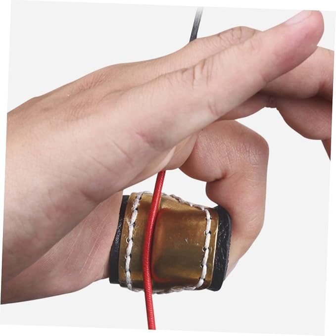 BESPORTBLE 2pcs Guard Sleeve Bow Fingers Outdoor Cover Finger Protection Right Archery Copper for Shooting
