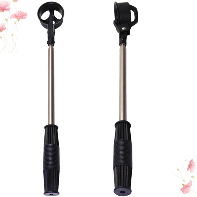 2pcs Stainless Steel Golf Ball Retriever with Telescopic Design and Comfortable Handle, 2m Length Pickup Tool for Easy On-Course Ball Retrieval