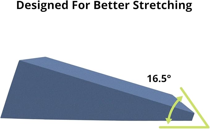 StrongTek Stretch & Stability Set – Wooden Slant Board + XL Foam Wedge Blocks, for Calf Stretch, Ankle Mobility, Squats, Physical Therapy & Yoga