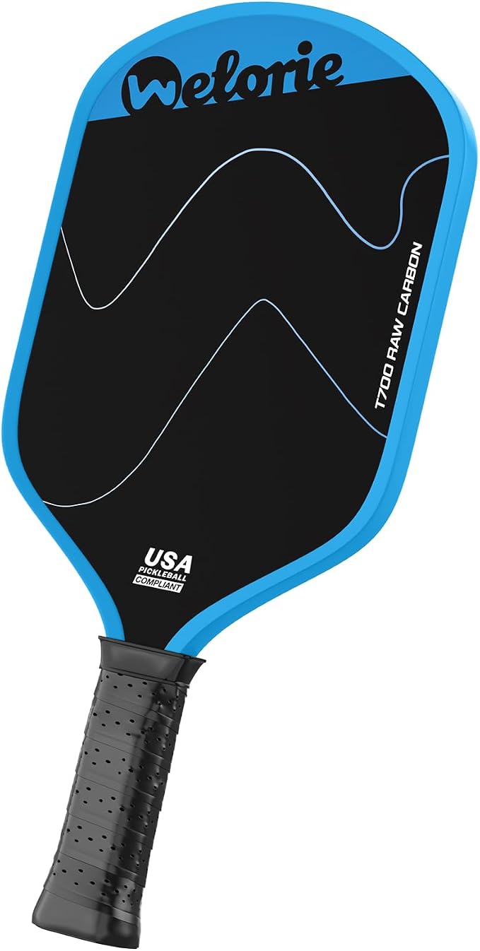 T700 Carbon Fiber Pickleball Paddles,Pickleball Racket with 16mm Polypropylene Honeycomb Core, Lightweight Pickle Ball Paddle Ultimate Spin & Control for Intermediate Level Player