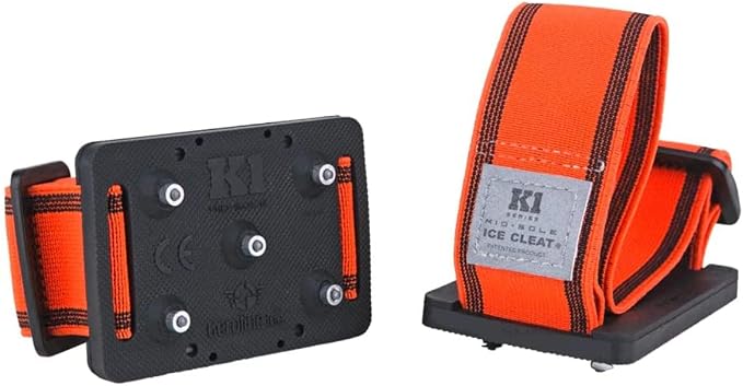 K1 Mid-Sole Ice Cleats for Men & Women - Rotatable Traction Aids For Winter Snow - Hi Vis - Original