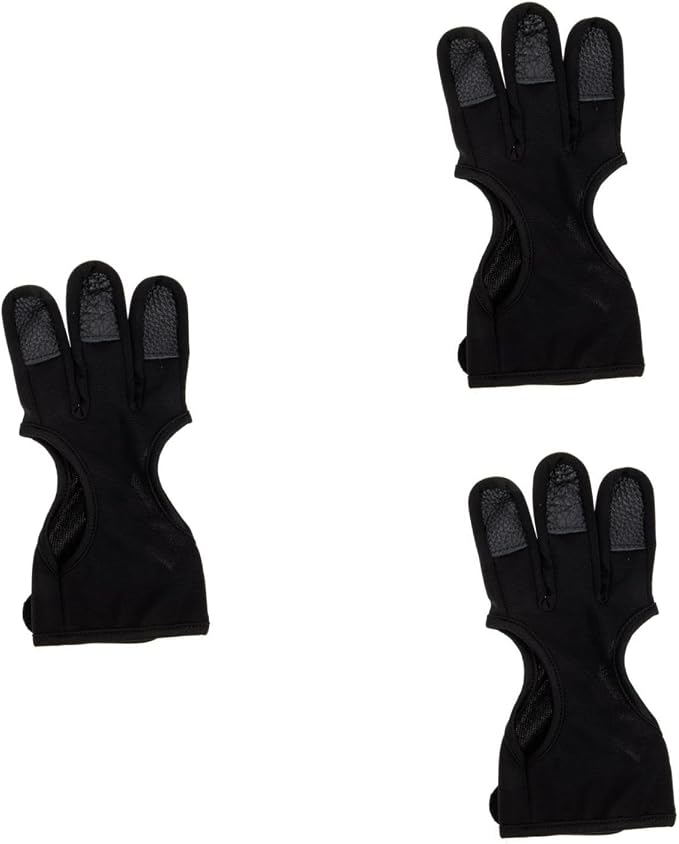 Yardwe 2pcs Archery Finger Stall Gloves Professional Archery Equipment Supply Accessory Professional