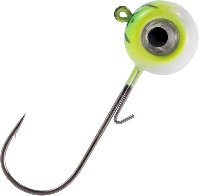 Dr.Fish 10 Pack 3D Eye Fishing Jig Heads Ball Swimbait Jig Saltwater Freshwater Bass Walleye Fishing Hooks Crappie Trout