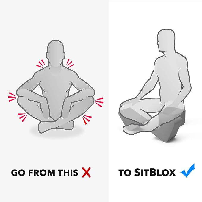 Ungloo Supportive Yoga Block Wedges for Seated Meditation – Elevates Knees, Reduces Hip Pressure, and Improves Cross-Legged Posture