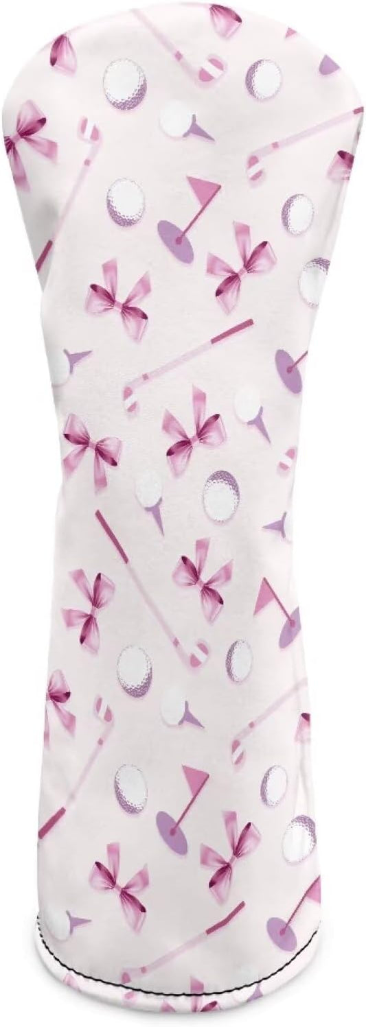 Rnyleeg Golf Club Head Covers for Women Driver Head Cover Leather Fairway Wood Headcover Hybrid Headcovers for Golf Clubs