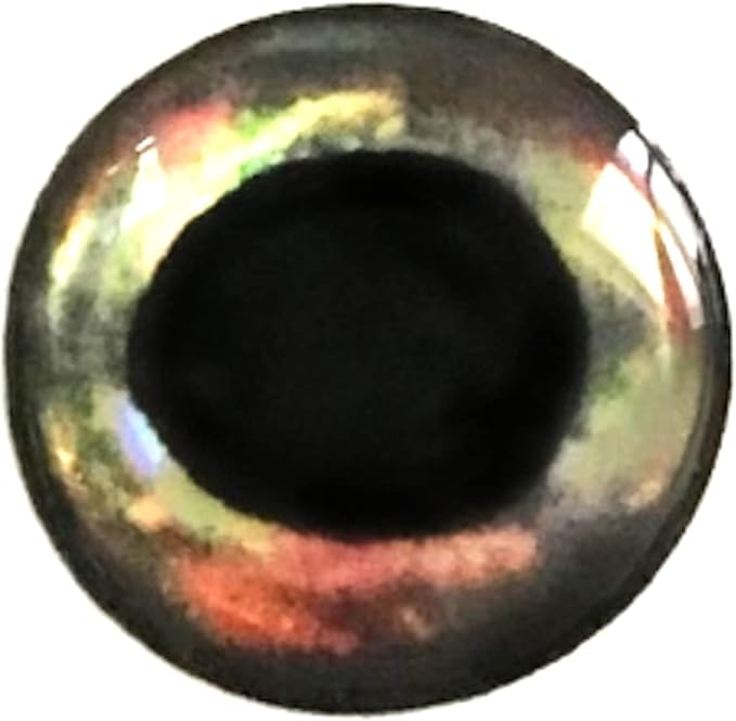Brule 3-D Holographic Epoxy Fish Eyes (5mm-20mm) 60 Pack, Handpoured, Fishing Fly Tying Lures DIY Crafts