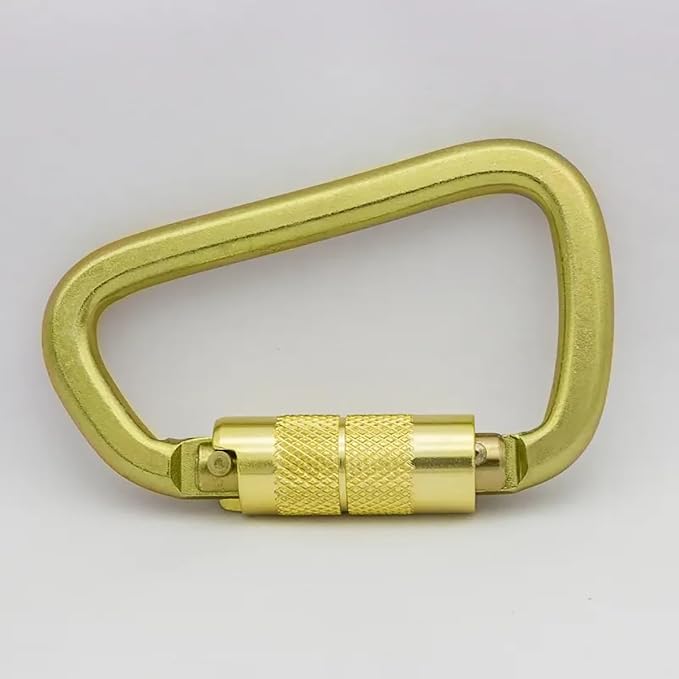 Auto Locking Carabiner 30KN=6500lbs Heavy Duty Large Clip Climbing Carabiner Twist Lock Carabiners for Rock Climbing, Camping, Gym,Rescue (CE Rated,D Shape)