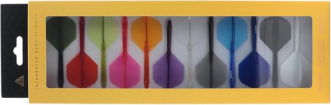 CUESOUL ROST 77 Integrated Dart Shaft and Flight Big Wing/Standard Shape Colour Collection Pack of 12 pcs