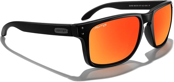 MERRY'S Polarized Square Sunglasses for Sports Driving Fishing Glasses UV400 Protection S3166
