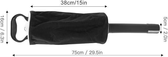 Golf Ball Retriever with Detachable Plastic Tube, Golf Balls Pickup Bag, Holds Up to 80 Balls, Rubber Handle for Easy Collection on Course or Practice Range