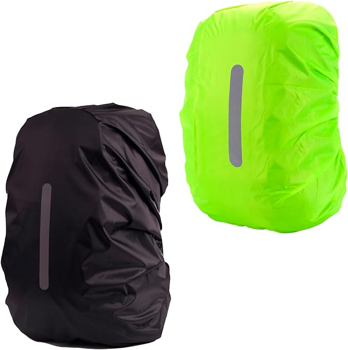 2 Pack Waterproof Rain Cover for Backpack,Backpack Rain Cover with Reflective Strip,Rucksack Rain Cover for Bicycling/Hiking/Anti-Dust/Anti-Theft/Camping/Traveling/Outdoor Activities