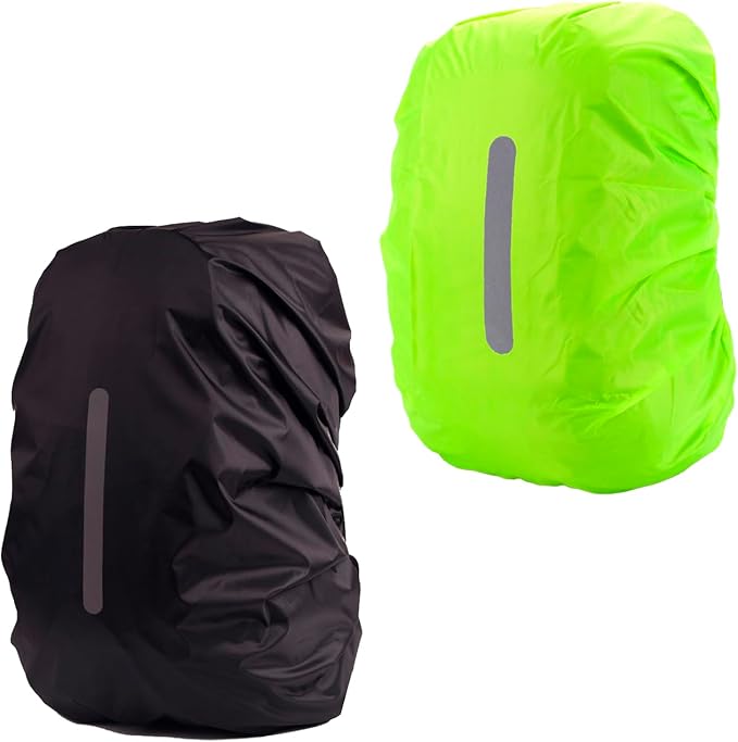 2 Pack Waterproof Rain Cover for Backpack,Backpack Rain Cover with Reflective Strip,Rucksack Rain Cover for Bicycling/Hiking/Anti-Dust/Anti-Theft/Camping/Traveling/Outdoor Activities