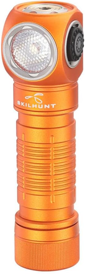 H150 Compact USB Magnetic LED Headlamp, Rechargeable EDC Light for Camping, Running, Hiking, Outdoor (Orange, Warm White High CRI 3000K)