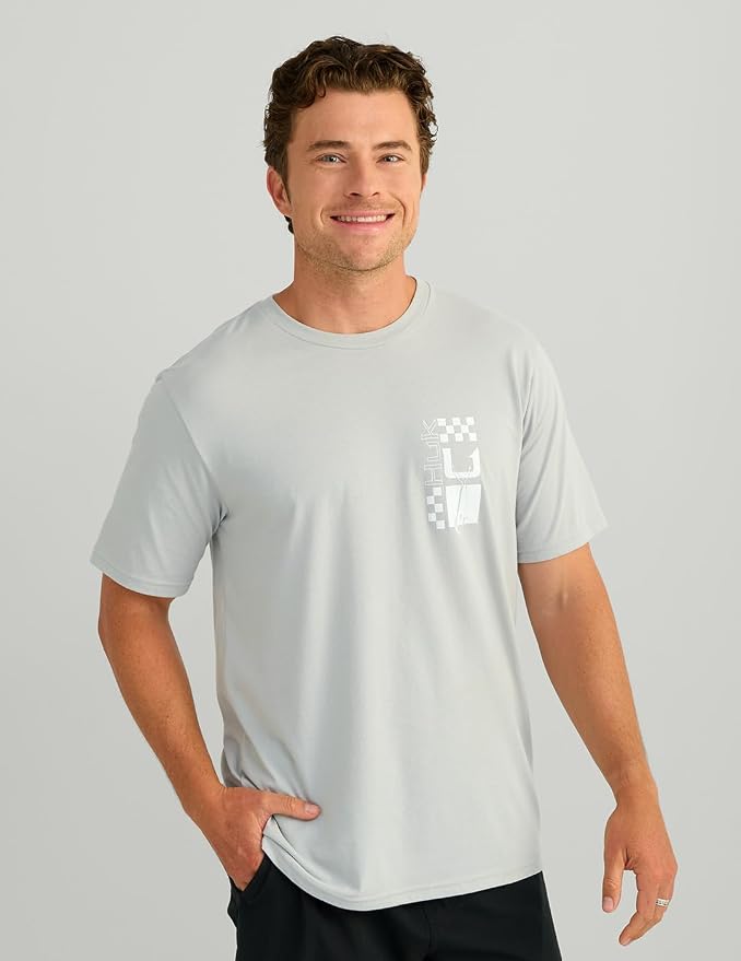 HUK Mens Performance Fishing Logo Tee, Short Sleeve T-Shirt for Men