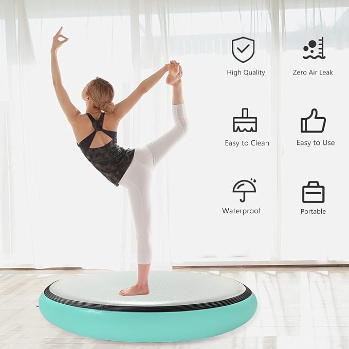 CZGBRO Air Spot Gymnastics Mat, Air Mat Tumble Track Gymnastic Equipment Inflatable Tumbler Backbend Trainer with Electric Pump for Yoga Cheerleading Home & Water Use