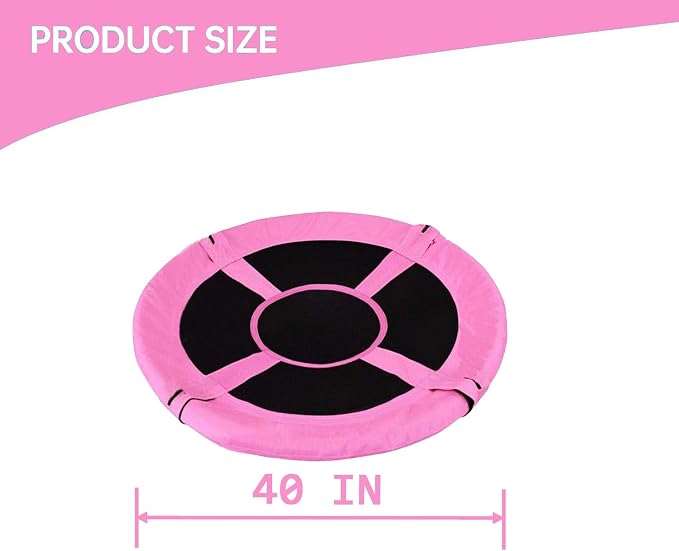 40-Inch Tree Swing Replacement Fabric,Saucer Swing Replacement Cover,Round Saucer Swing Seat Cover,Oxford Fabric(Pink)