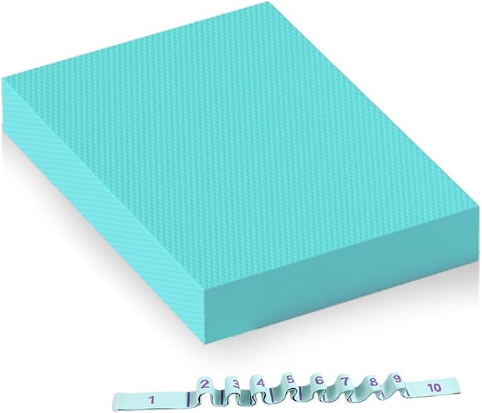 Extra Large Yoga Exercise Balance Pad - Thick Non-Slip Stability Cushion for Pilates and Exercise - High Density Foam Trainer for Core Strength Home Gym - Bonus: 10-Position Resistance Band!