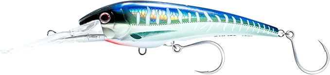 Nomad Design DTX Minnow with Patented Autotune System - Distressed Baitfish Swimming Action, BKK Diablo