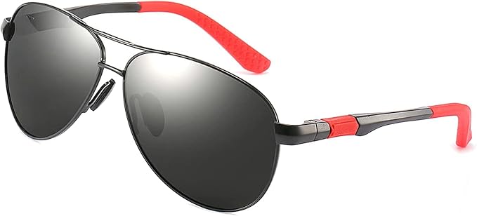 COTIA Men's Pilot Full Reading Sunglasses Square Aluminum Magnesium Frame Outdoor Sports Presbyopic Sun Glasses