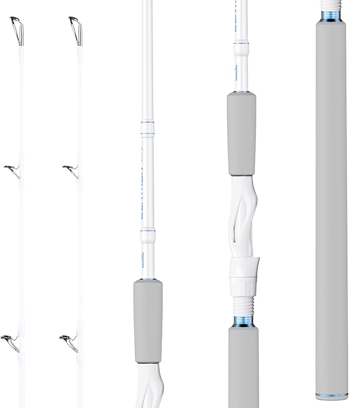 KastKing Centron Lite Twin Tip Rods, IM6 Graphite Blanks, Twin Tip Rods, Stainless Steel Guides with Ceramic Rings, Split or Full Rear EVA Handle Design, Drop Shot Hook Keeper