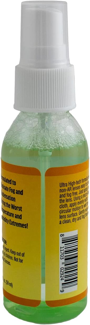 One 2-Ounce Bottle of Birdz Eyewear Anti Fog Spray + Defogger Safe on ALL Lenses