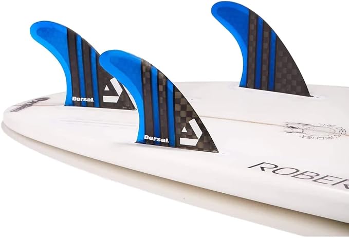 DORSAL Surfboard Fins Thruster 3 Set FCS Compatible with Carbon Honeycomb Hexcore