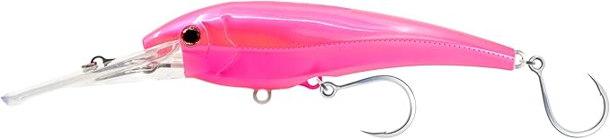 Nomad Design DTX Minnow with Patented Autotune System - Distressed Baitfish Swimming Action, BKK Diablo