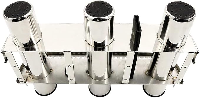 Haida 3 Tube Fishing Rod Holder & Boat Organizer Rod Rack Stainless Steel Fishing Rod Bracket Tube-linked Fishing Accessories Fishing Lovers' Gifts
