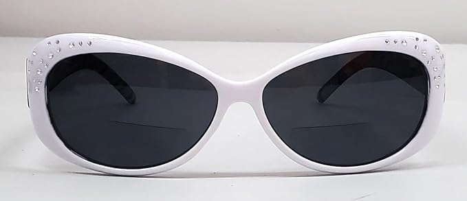 Polarized Bifocal Reading Sunglasses for Women Cat Eyes Outdoor UV400 Sun readers Fishing White Frame