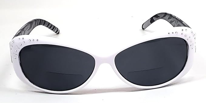 Polarized Bifocal Reading Sunglasses for Women Cat Eyes Outdoor UV400 Sun readers Fishing White Frame