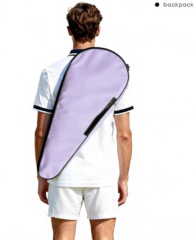 2 Rackets Tennis Racket Cover Padded Tennis Racket Bag with Handle and Adjustable Shoulder Strap