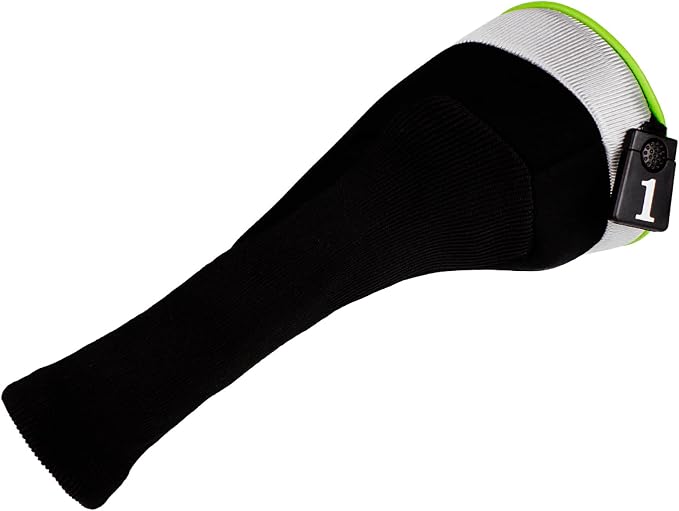 Andux 3pcs/Set Golf 460cc Driver Wood Club Head Covers Long Neck | for Driver Fairway Wood with Interchangeable No. Tags Mesh Breathable material Coloured Piping Pull-On Closure