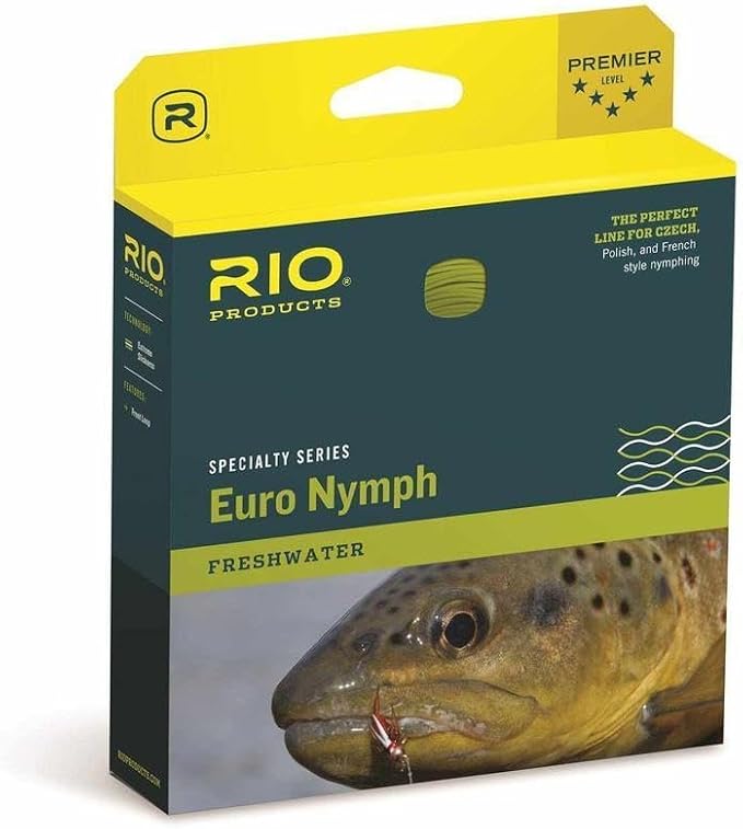 RIO Products FIPS Euro Nymph Fly Line (#2-5) - Floating, Orange/Sage/Olive