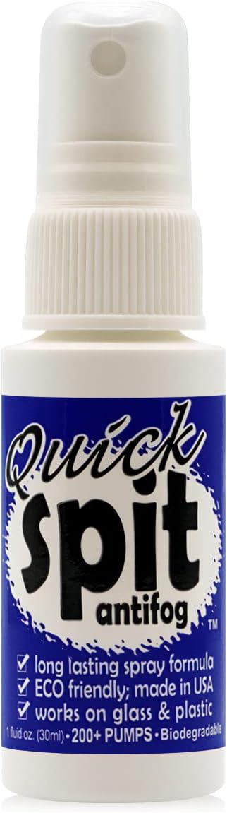 Jaws Quick Spit Anti-Fog Spray for Swim Goggles, Eye Glasses, Snorkel Mask, Scuba Divers, and Safety Eyewear, Made in the USA