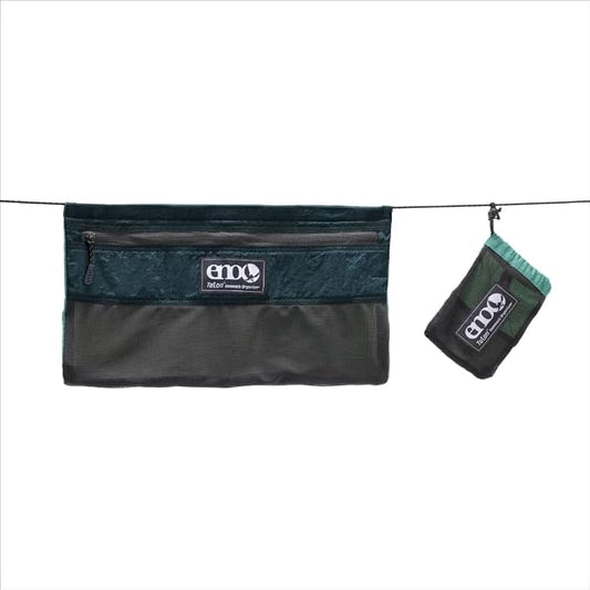 ENO Talon Hammock Organizer - Hanging Organizer for Camping & Backpacking Hammocks - Organizer Bag for Water Bottles, Travel Essentials, and Hiking Essentials - Marine/Seaglass