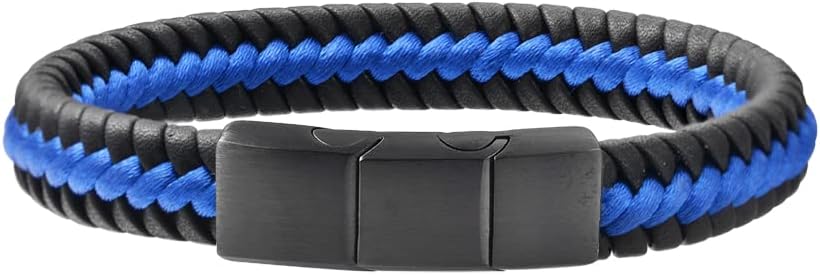 Men's Braided Genuine Leather Cord Bracelet
