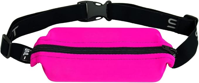 SPIbelt Running Belt Original for Women Men, Phone Holder for Running, Running Fanny Pack, Holder for Phone, Running Waist Pack, Adjustable Waist, [Fits All Phones]. Fuchsia with Black Zipper