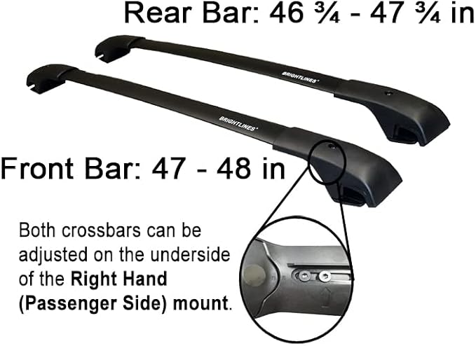 BrightLines Aero Crossbars Roof Racks Compatible with 2015-2024 Jeep Renegade